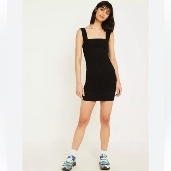 Urban Outfitters Dresses & Skirts - New Urban Outfitters 90’s Square Neck Mini Dress Feminine Y2K Ponte Knit Stretch